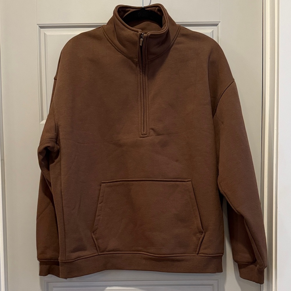 Mono B Brown 1/3 Zip Up Jacket